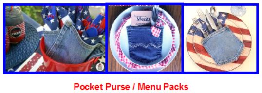 pocket purse menu packs